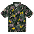 Michigan Wolverines Hawaiian Shirt - Hibiscus Leaves Pattern | Hula Hawaiian Shirts
