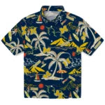 Michigan Wolverines Hawaiian Shirt - Palm Tree Island | Hula Hawaiian Shirts