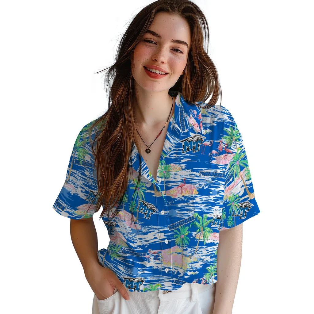 Middle Tennessee Blue Raiders Hawaiian Shirt - Hawaii Island | Hula Hawaiian Shirts