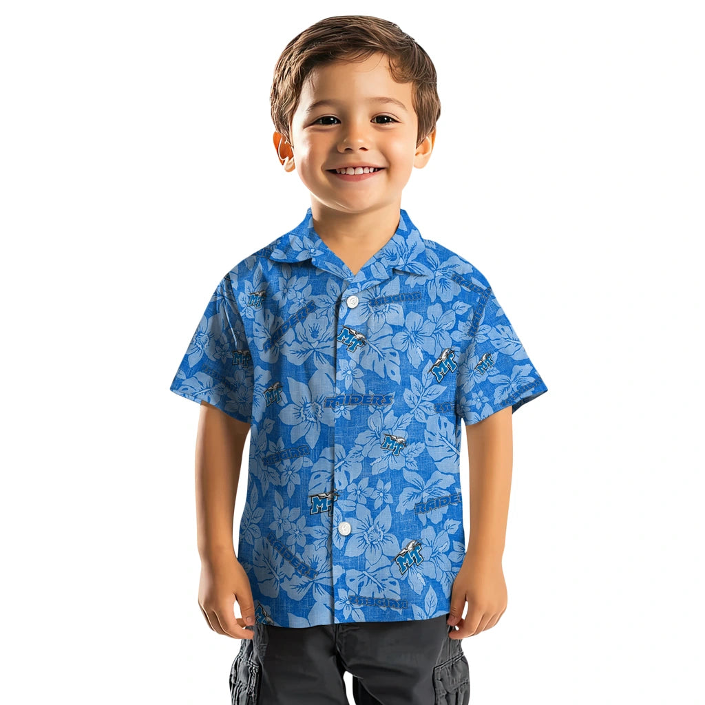 Middle Tennessee Blue Raiders Hawaiian Shirt - Hibiscus Oasis | Hula Hawaiian Shirts
