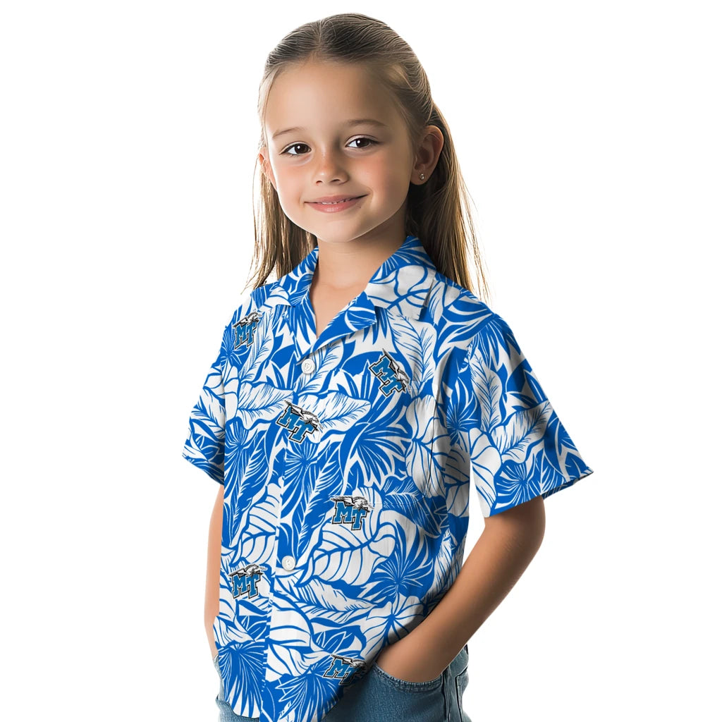 Middle Tennessee Blue Raiders Hawaiian Shirt - Monstera Layer | Hula Hawaiian Shirts
