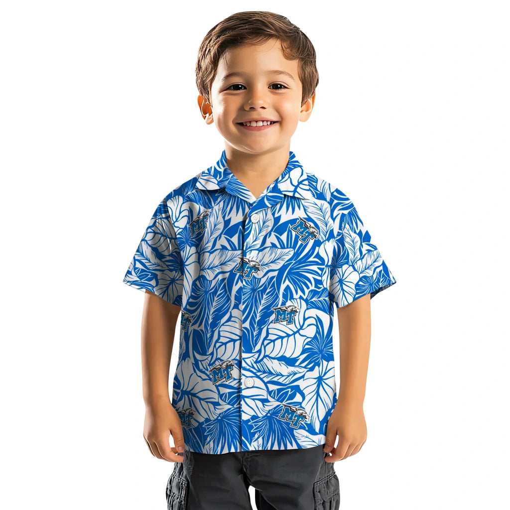 Middle Tennessee Blue Raiders Hawaiian Shirt - Monstera Layer | Hula Hawaiian Shirts