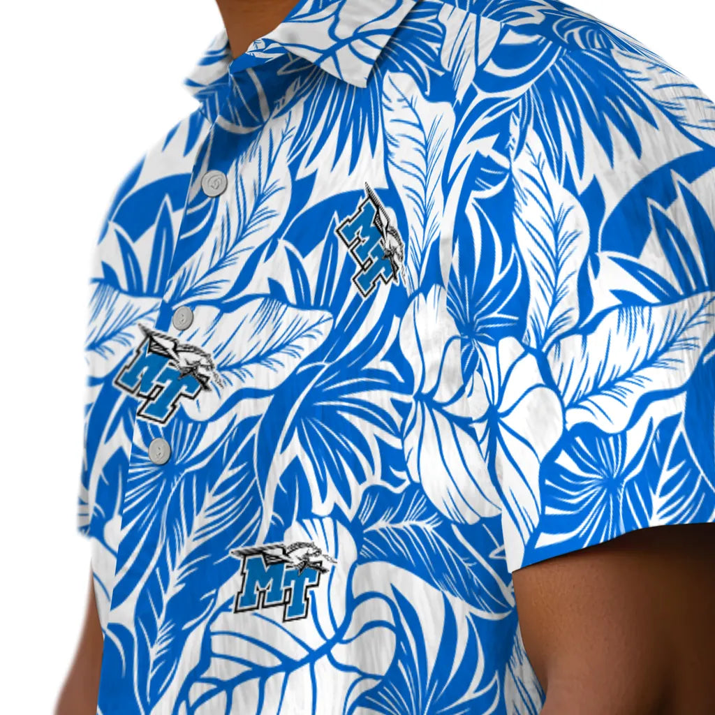 Middle Tennessee Blue Raiders Hawaiian Shirt - Monstera Layer | Hula Hawaiian Shirts