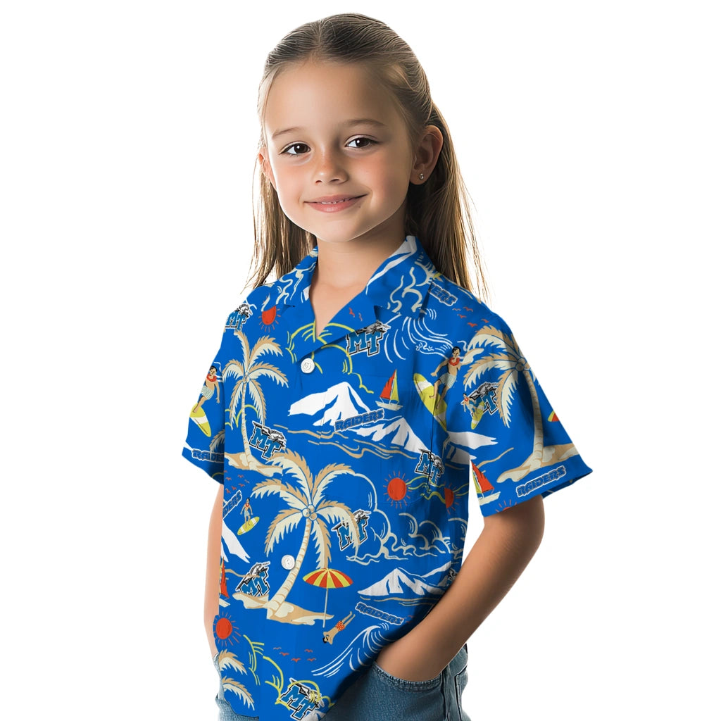 Middle Tennessee Blue Raiders Hawaiian Shirt - Palm Tree Island | Hula Hawaiian Shirts