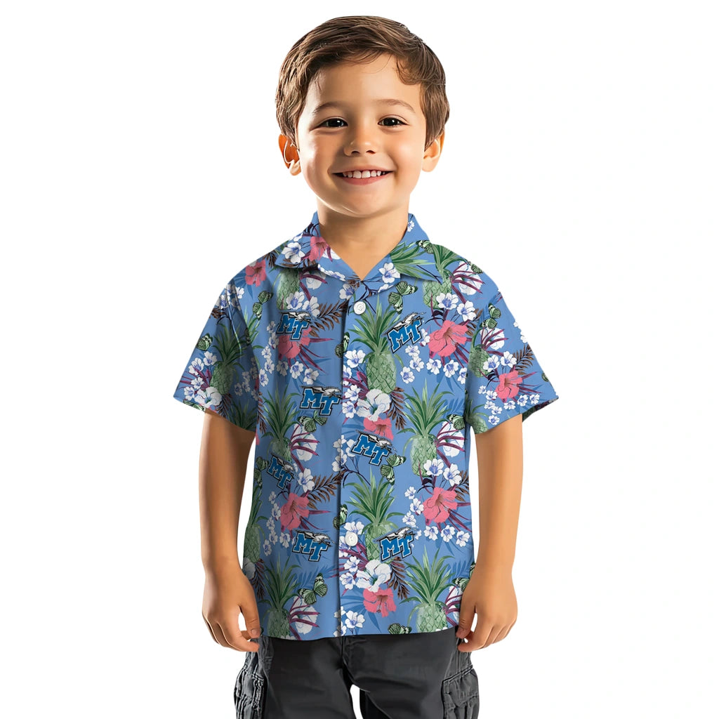 Middle Tennessee Blue Raiders Hawaiian Shirt - Pineapple Bouquet | Hula Hawaiian Shirts