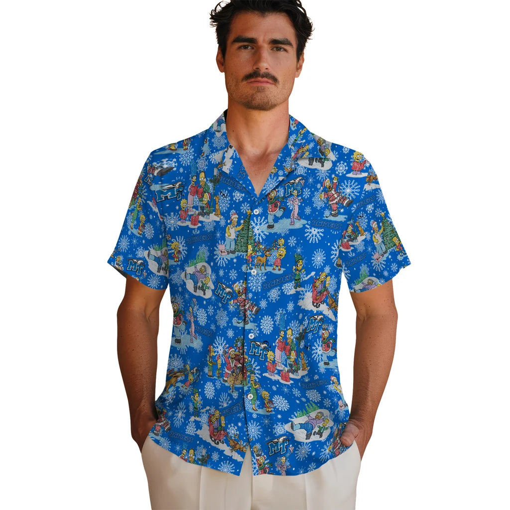 Middle Tennessee Blue Raiders Hawaiian Shirt - Simpsons Christmas | Hula Hawaiian Shirts