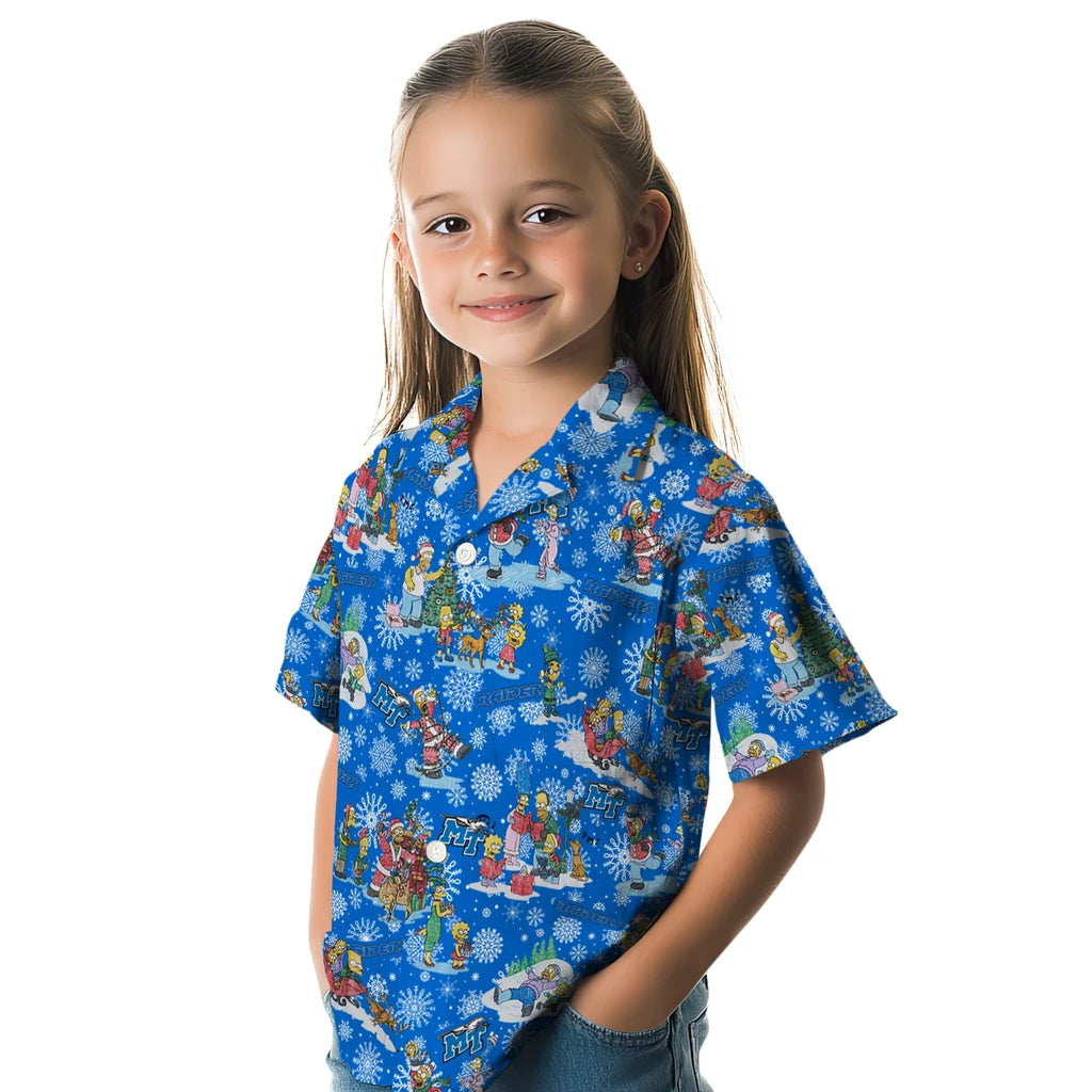 Middle Tennessee Blue Raiders Hawaiian Shirt - Simpsons Christmas | Hula Hawaiian Shirts