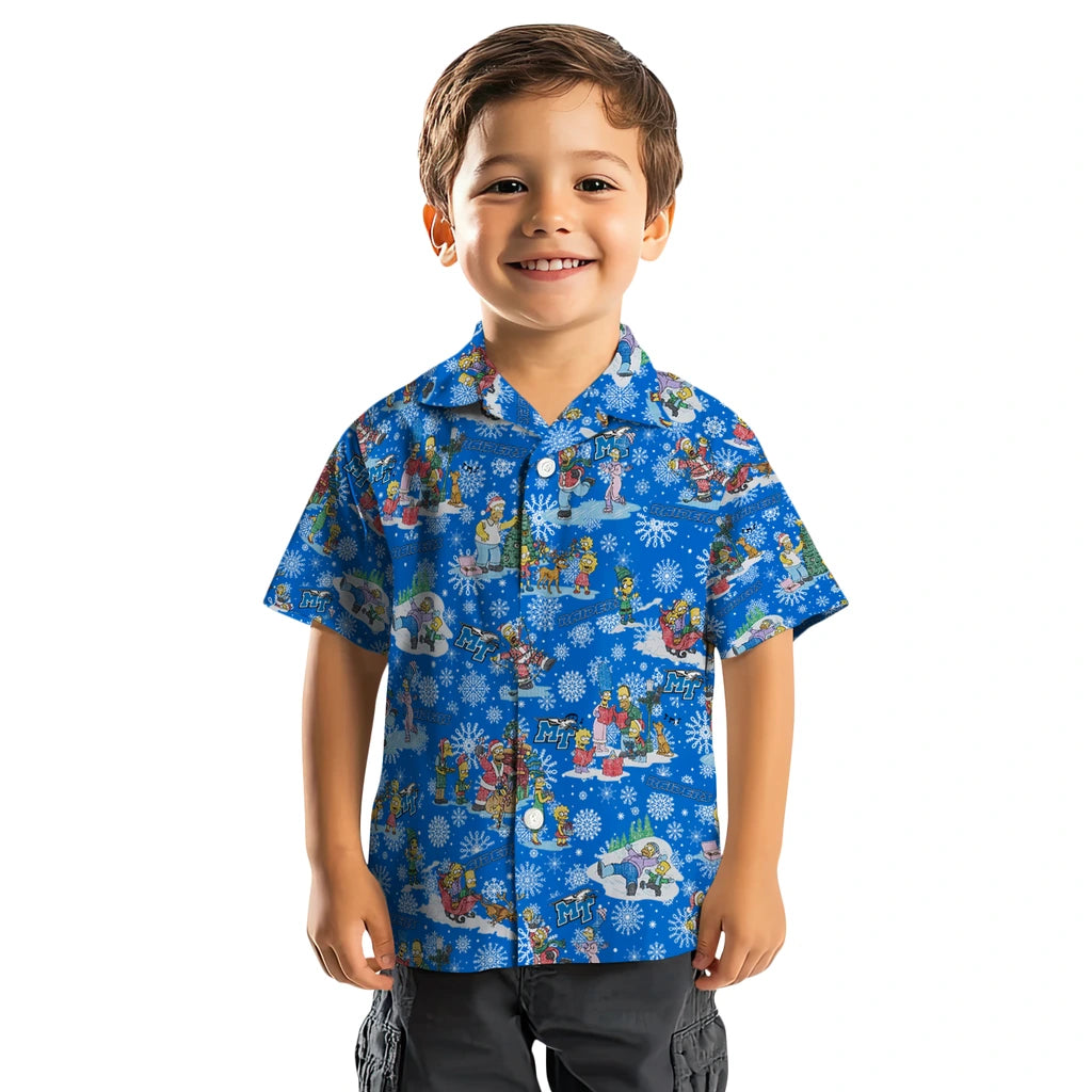 Middle Tennessee Blue Raiders Hawaiian Shirt - Simpsons Christmas | Hula Hawaiian Shirts