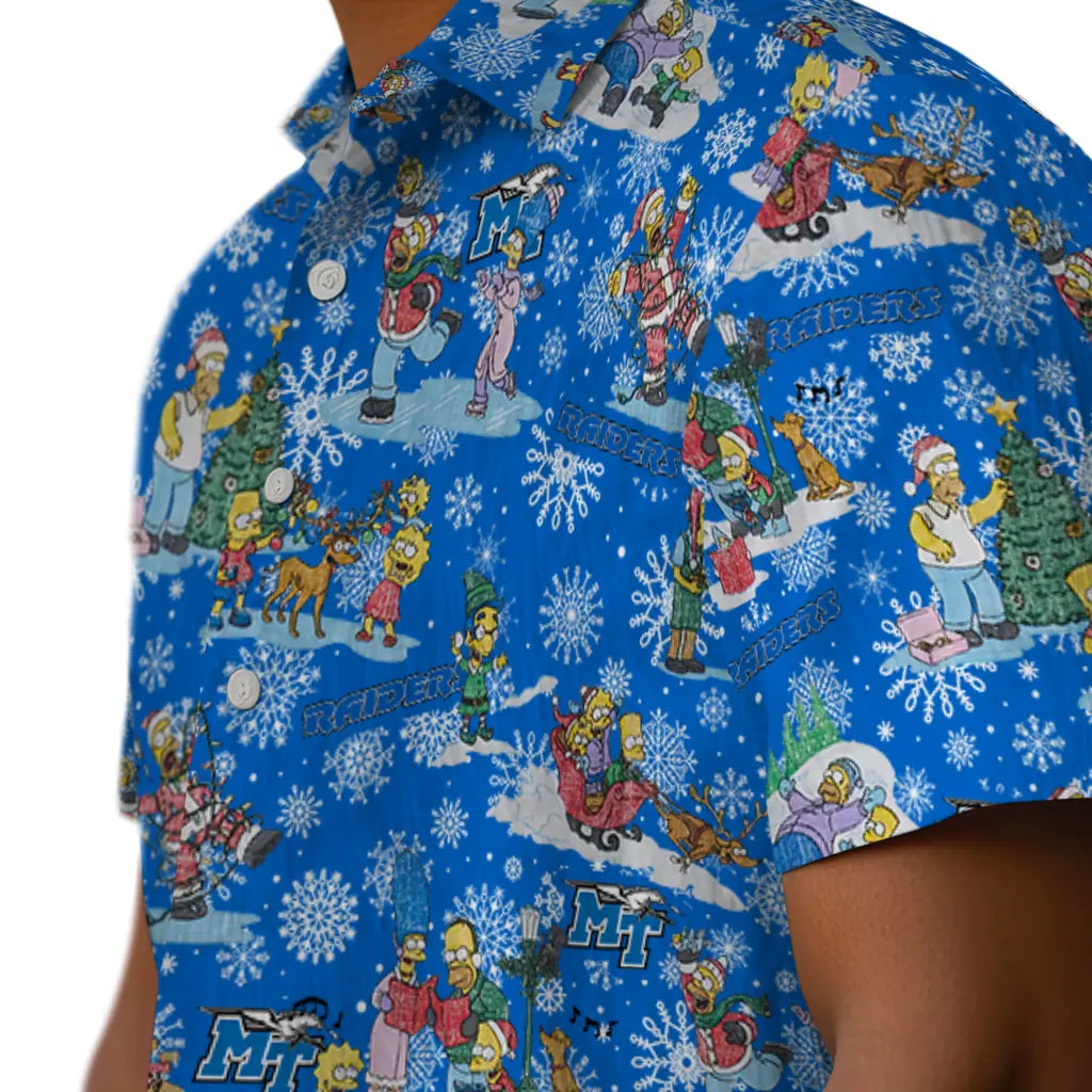 Middle Tennessee Blue Raiders Hawaiian Shirt - Simpsons Christmas | Hula Hawaiian Shirts