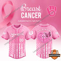 Milwaukee Brewers Breast Cancer Awareness Baseball Jersey - LeagueLockerGear