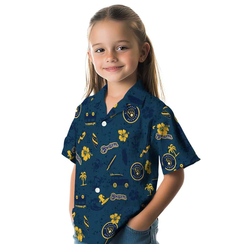 Milwaukee Brewers Hawaiian Shirt - Beach Vibe | Hula Hawaiian Shirts