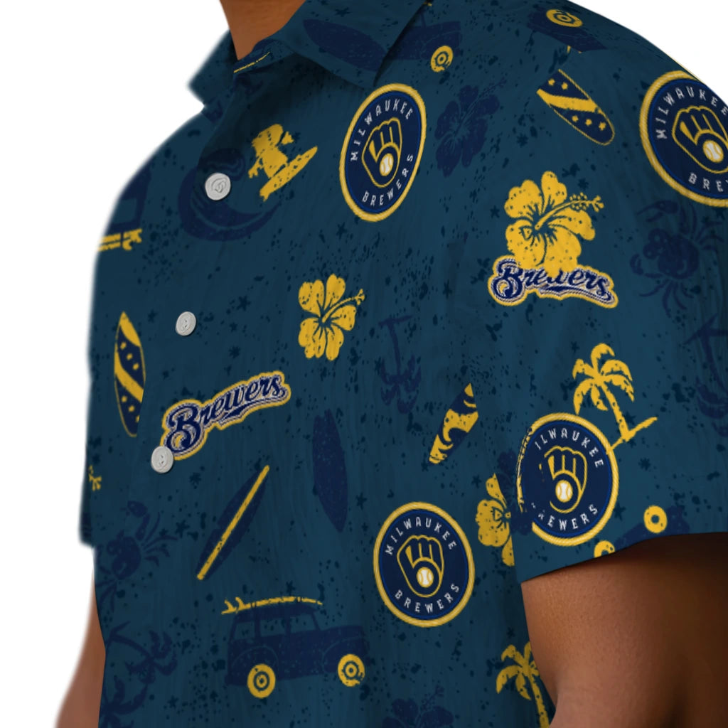 Milwaukee Brewers Hawaiian Shirt - Beach Vibe | Hula Hawaiian Shirts