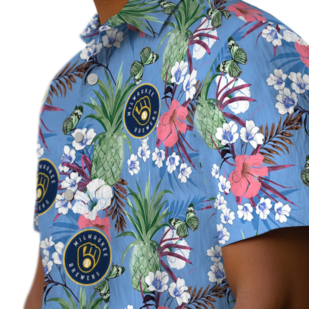 Milwaukee Brewers Hawaiian Shirt - Pineapple Bouquet | Hula Hawaiian Shirts