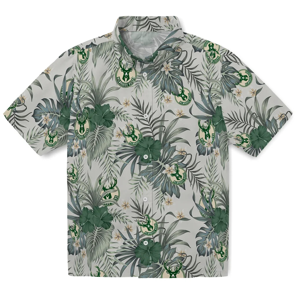 Milwaukee Bucks Hawaiian Shirt - Hibiscus Designs | Hula Hawaiian Shirts