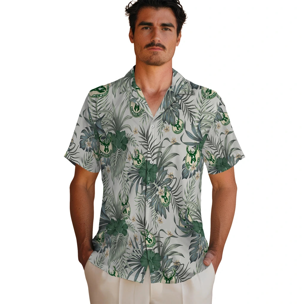 Milwaukee Bucks Hawaiian Shirt - Hibiscus Designs | Hula Hawaiian Shirts