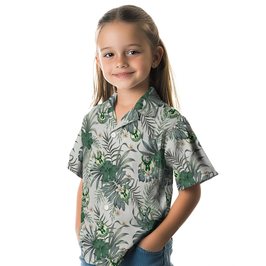 Milwaukee Bucks Hawaiian Shirt - Hibiscus Designs | Hula Hawaiian Shirts