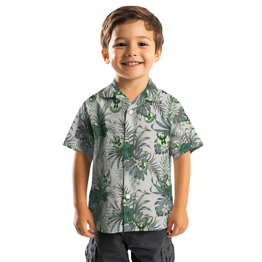 Milwaukee Bucks Hawaiian Shirt - Hibiscus Designs | Hula Hawaiian Shirts