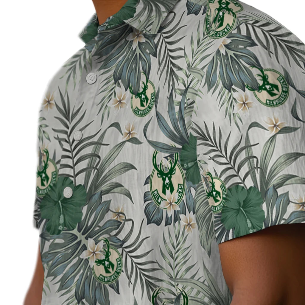 Milwaukee Bucks Hawaiian Shirt - Hibiscus Designs | Hula Hawaiian Shirts
