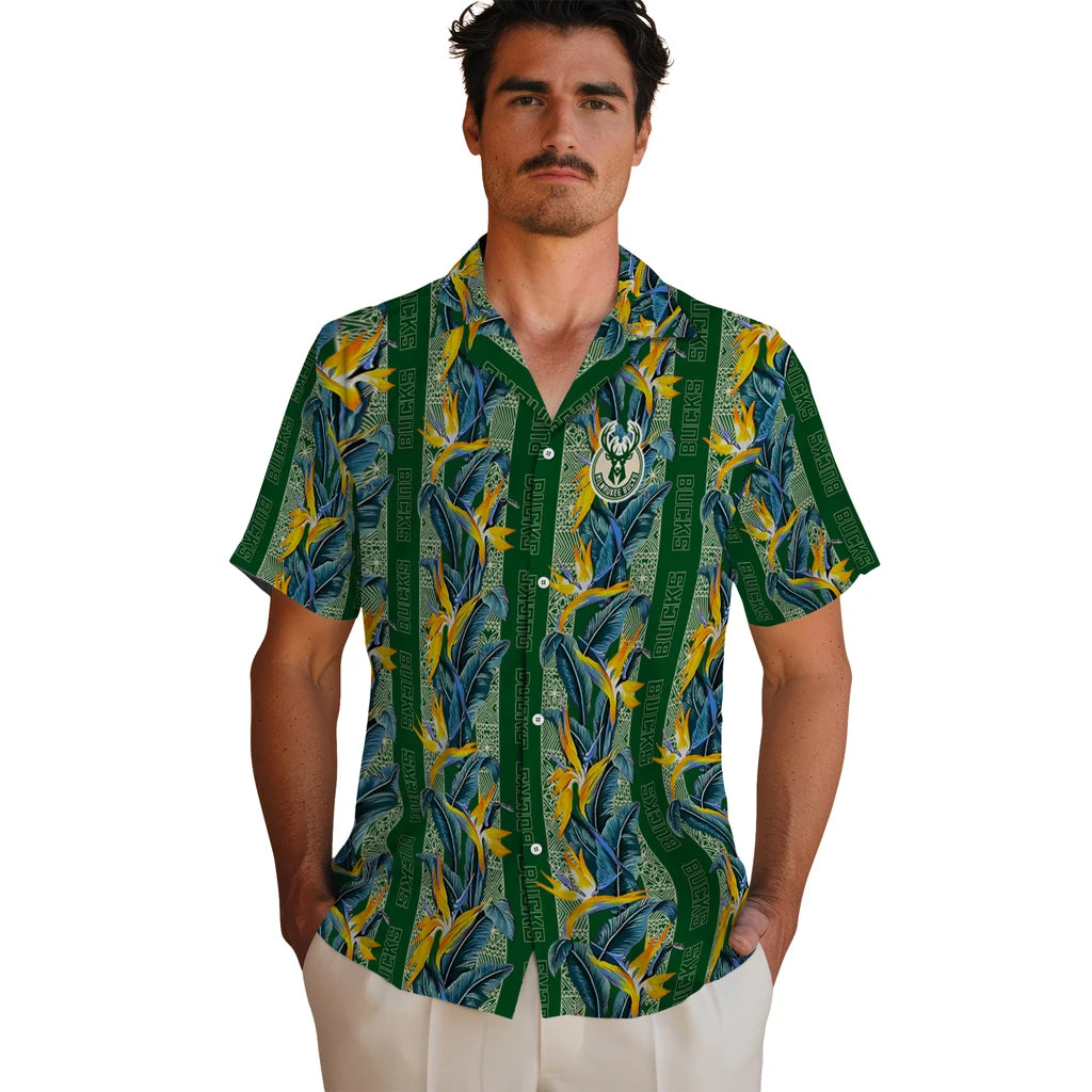 Milwaukee Bucks Hawaiian Shirt - Paradise Vines | Hula Hawaiian Shirts