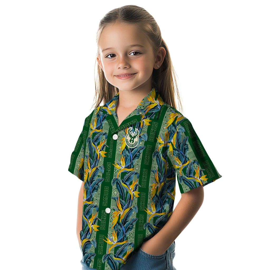 Milwaukee Bucks Hawaiian Shirt - Paradise Vines | Hula Hawaiian Shirts