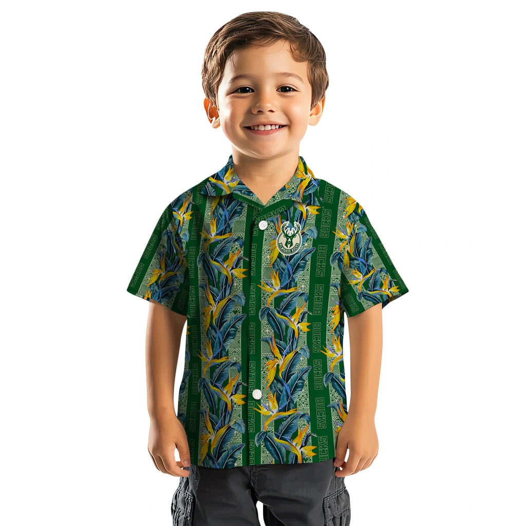 Milwaukee Bucks Hawaiian Shirt - Paradise Vines | Hula Hawaiian Shirts