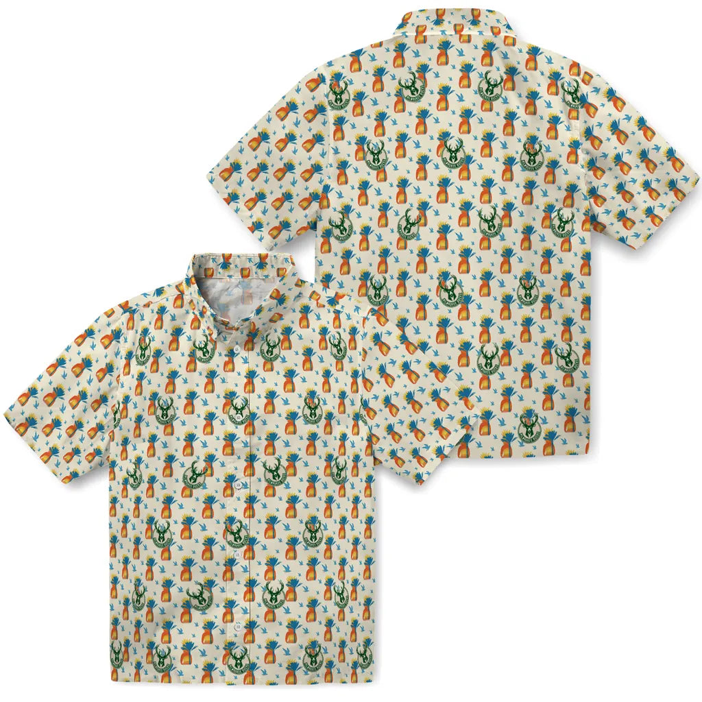 Milwaukee Bucks Hawaiian Shirt - Pineapple Delight | Hula Hawaiian Shirts