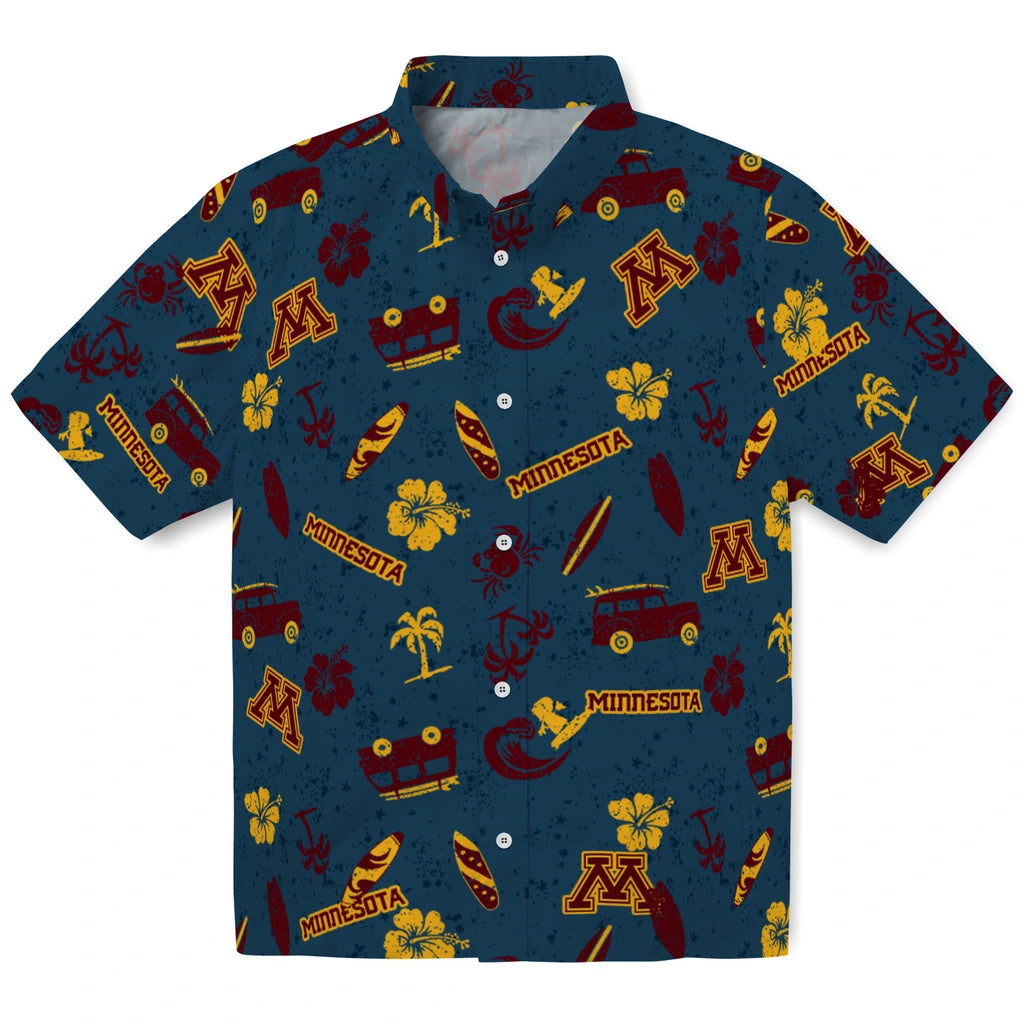 Minnesota Golden Gophers Hawaiian Shirt - Beach Vibe | Hula Hawaiian Shirts