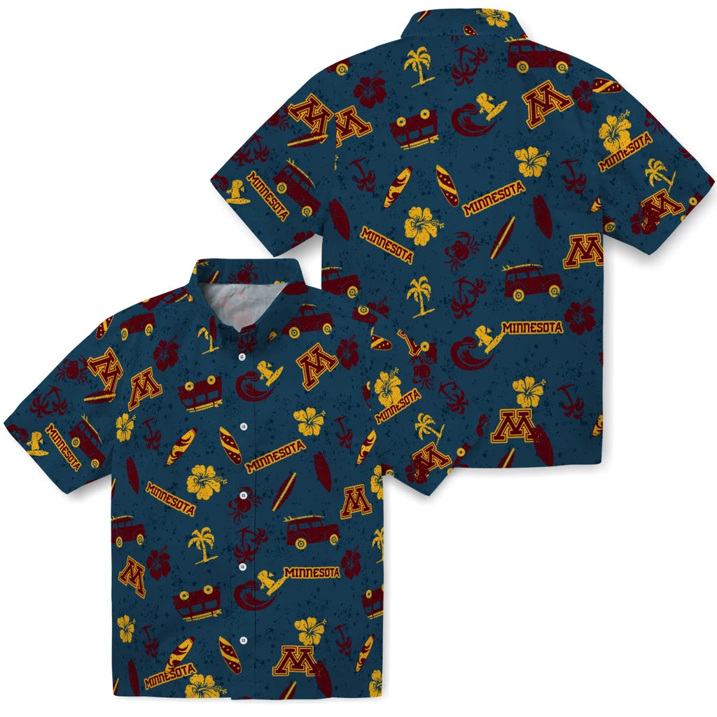 Minnesota Golden Gophers Hawaiian Shirt - Beach Vibe | Hula Hawaiian Shirts