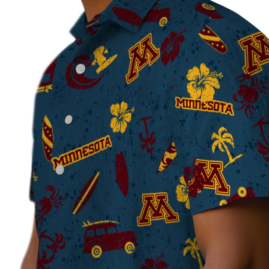 Minnesota Golden Gophers Hawaiian Shirt - Beach Vibe | Hula Hawaiian Shirts