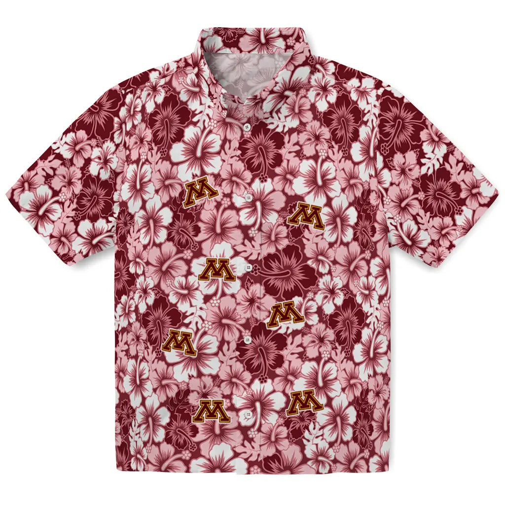 Minnesota Golden Gophers Hawaiian Shirt - Hibiscus Blooms | Hula Hawaiian Shirts