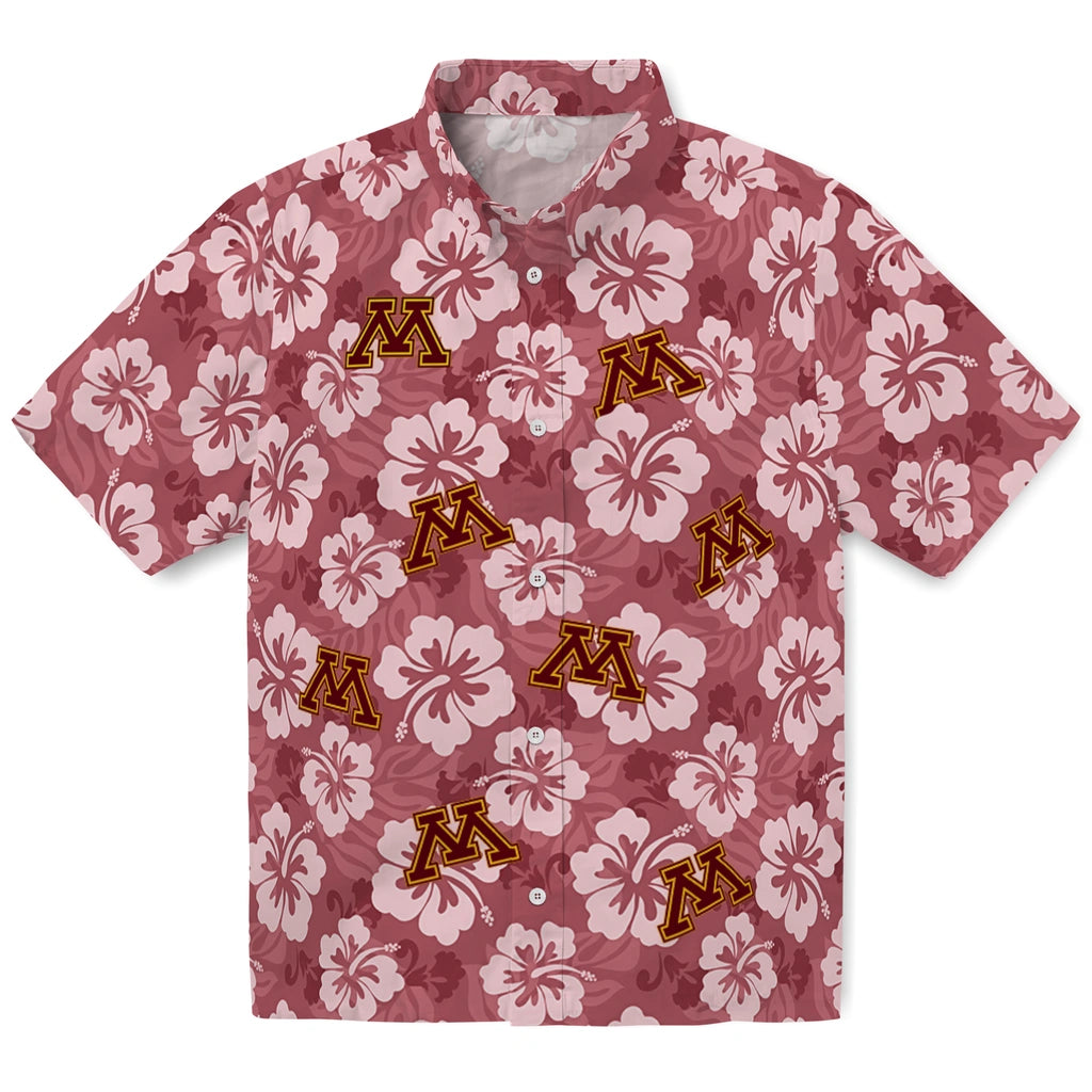 Minnesota Golden Gophers Hawaiian Shirt - Hibiscus Cluster | Hula Hawaiian Shirts