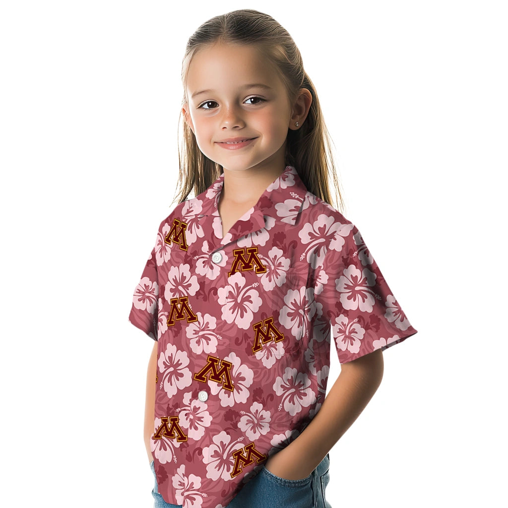 Minnesota Golden Gophers Hawaiian Shirt - Hibiscus Cluster | Hula Hawaiian Shirts