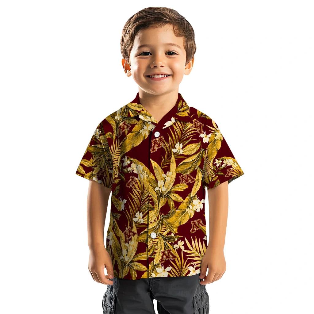 Minnesota Golden Gophers Hawaiian Shirt - Palm Leaves | Hula Hawaiian Shirts