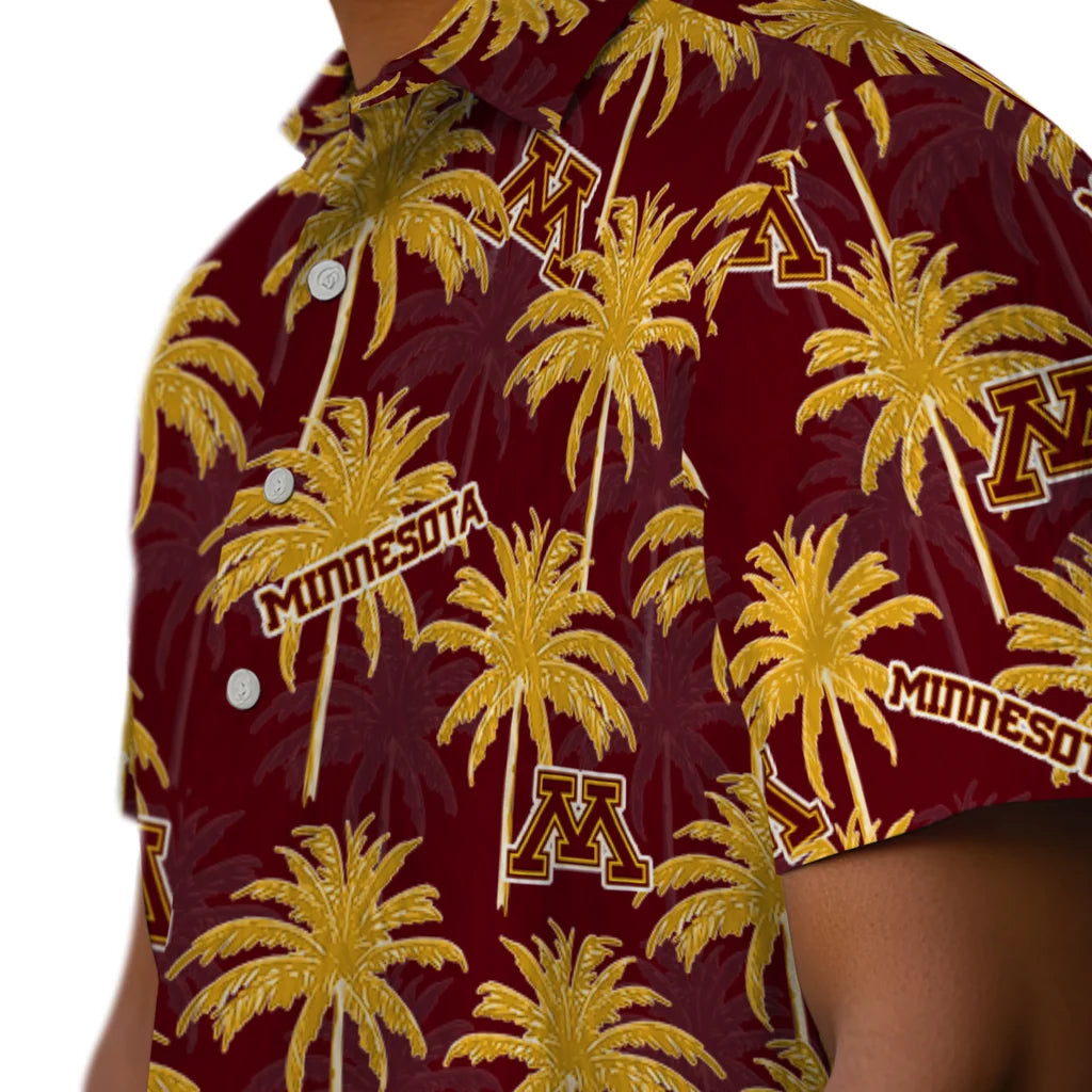 Minnesota Golden Gophers Hawaiian Shirt - Palm Tree Motif | Hula Hawaiian Shirts