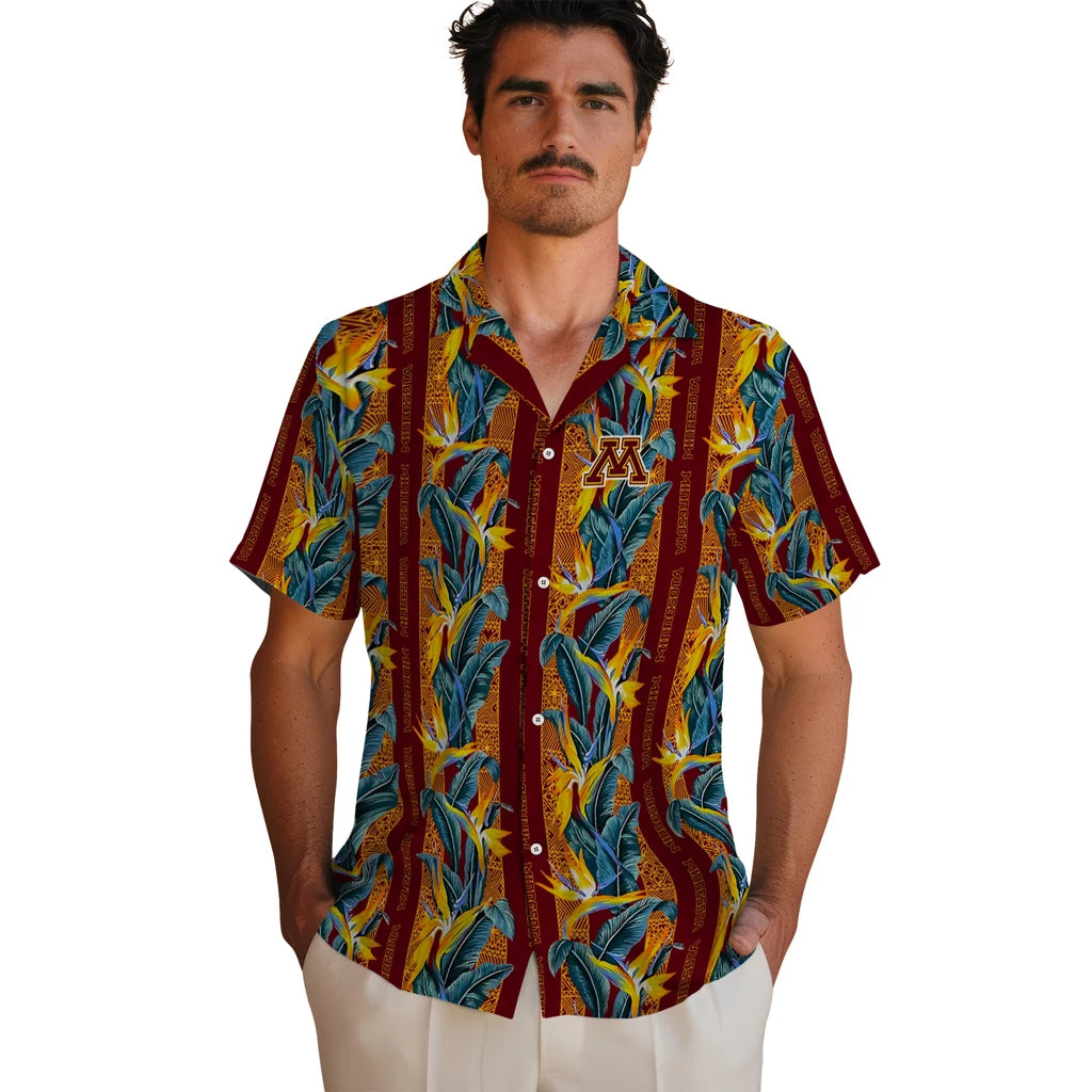 Minnesota Golden Gophers Hawaiian Shirt - Paradise Vines | Hula Hawaiian Shirts