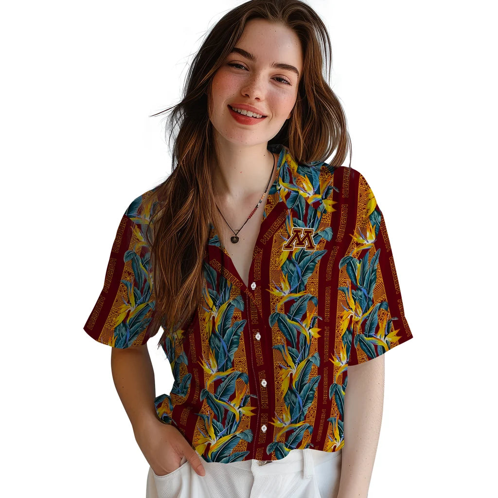 Minnesota Golden Gophers Hawaiian Shirt - Paradise Vines | Hula Hawaiian Shirts