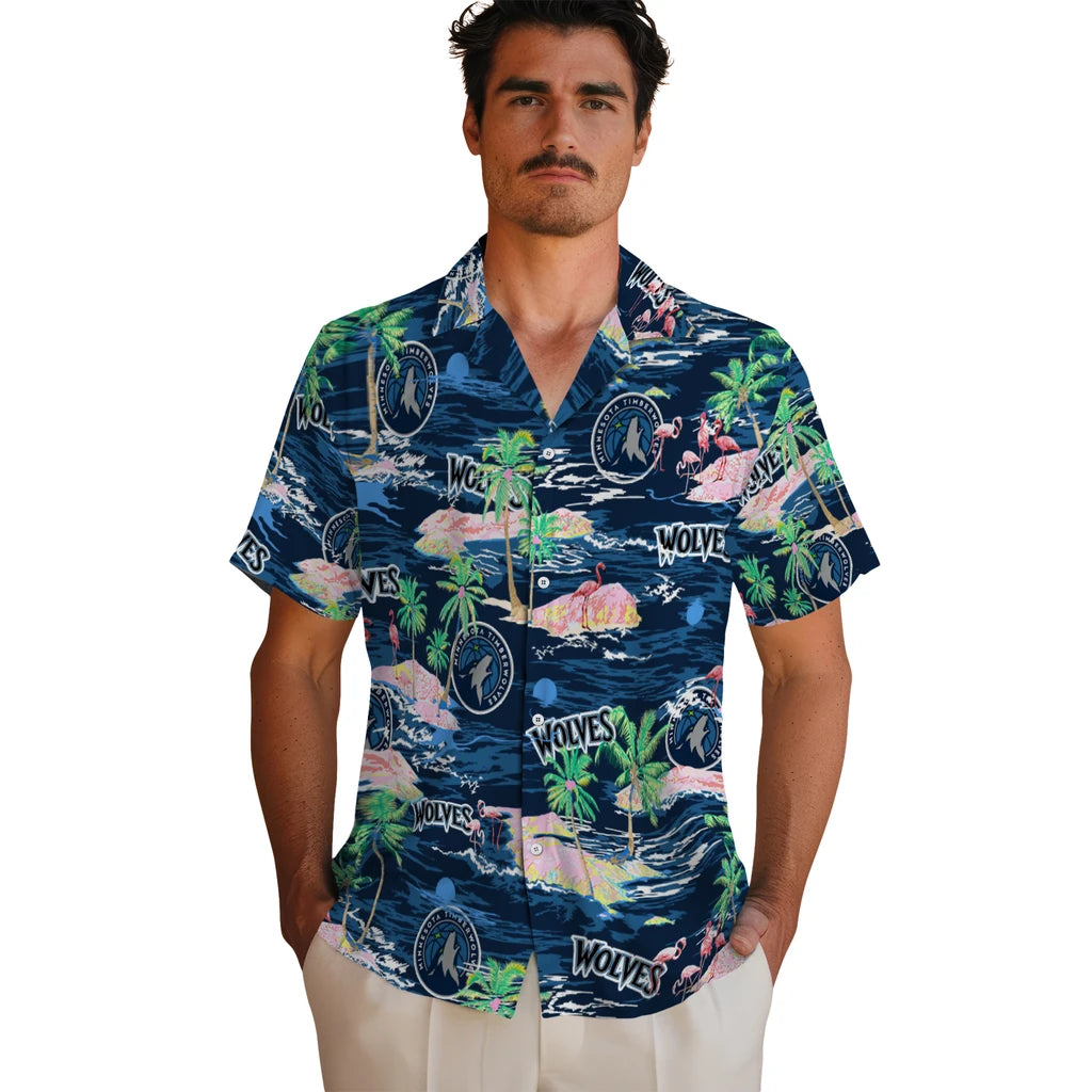 Minnesota Timberwolves Hawaiian Shirt - Hawaii Island | Hula Hawaiian Shirts