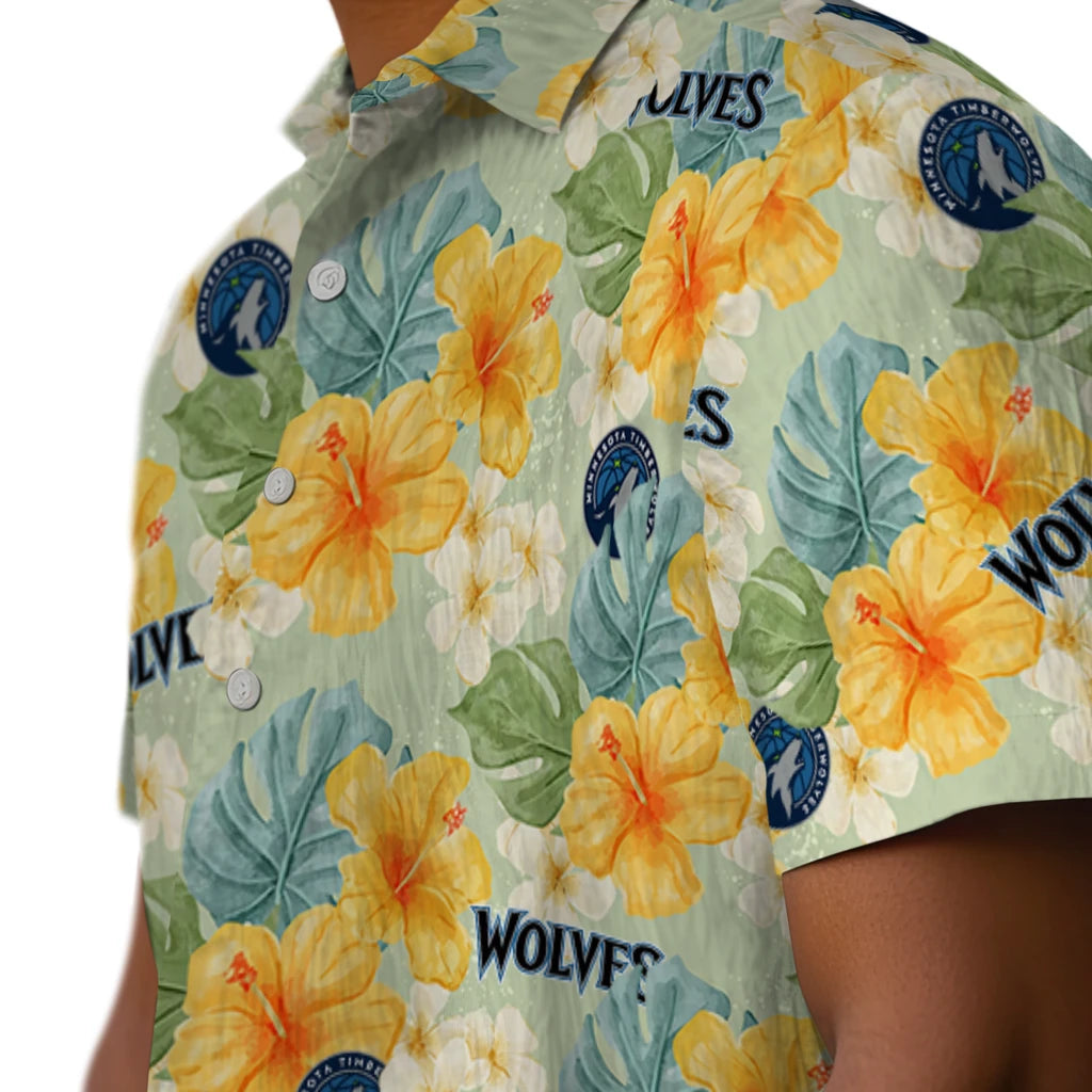 Minnesota Timberwolves Hawaiian Shirt - Hibiscus Mood | Hula Hawaiian Shirts