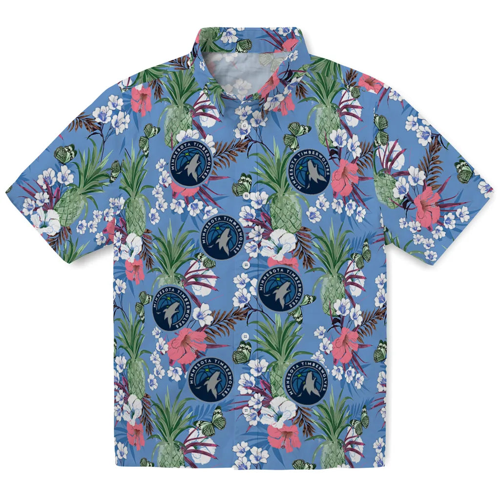 Minnesota Timberwolves Hawaiian Shirt - Pineapple Bouquet | Hula Hawaiian Shirts