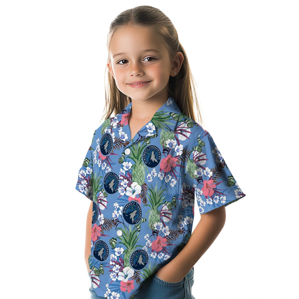 Minnesota Timberwolves Hawaiian Shirt - Pineapple Bouquet | Hula Hawaiian Shirts