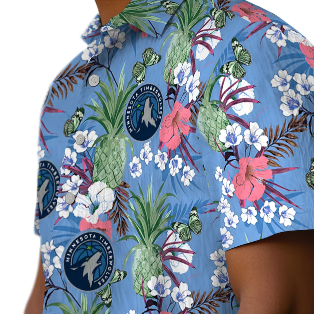 Minnesota Timberwolves Hawaiian Shirt - Pineapple Bouquet | Hula Hawaiian Shirts