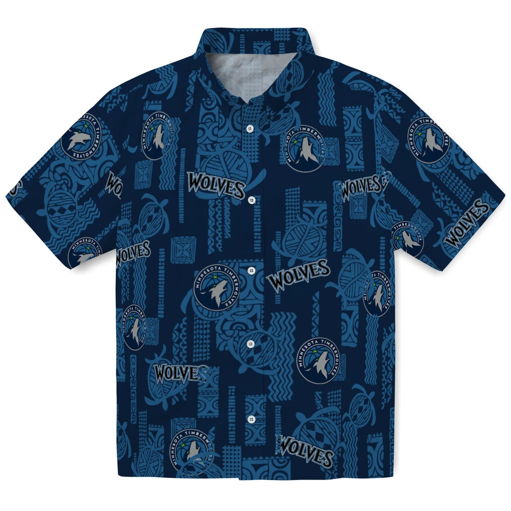 Minnesota Timberwolves Hawaiian Shirt - Turtle Lines | Hula Hawaiian Shirts