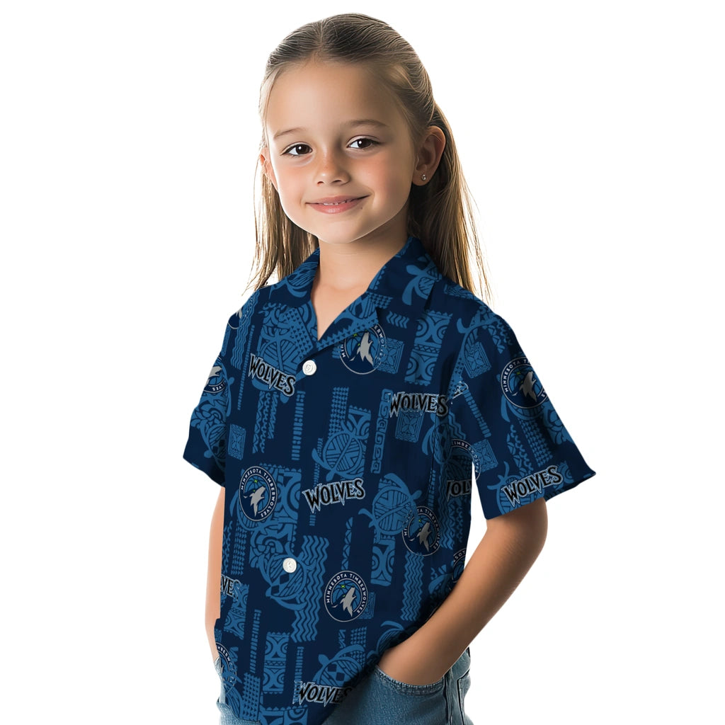 Minnesota Timberwolves Hawaiian Shirt - Turtle Lines | Hula Hawaiian Shirts
