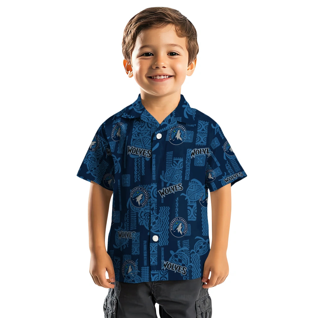 Minnesota Timberwolves Hawaiian Shirt - Turtle Lines | Hula Hawaiian Shirts