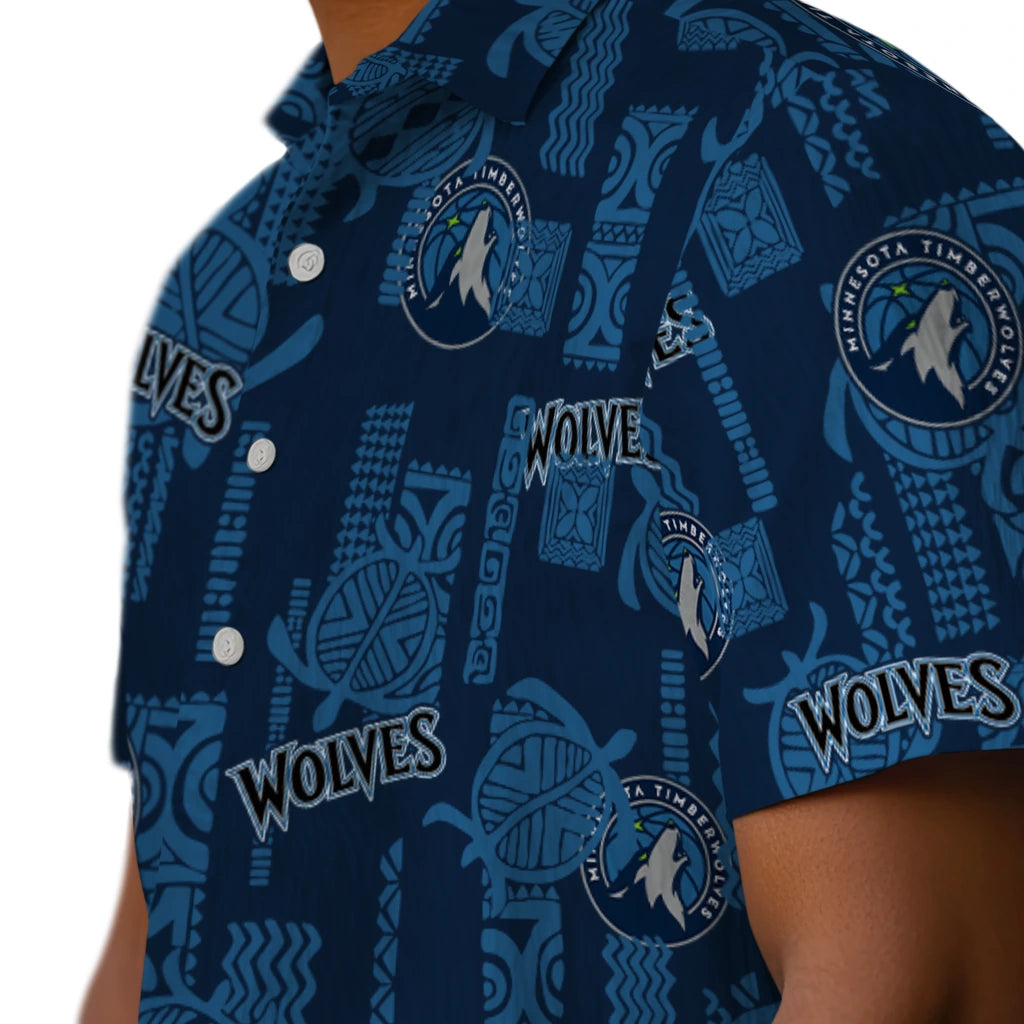 Minnesota Timberwolves Hawaiian Shirt - Turtle Lines | Hula Hawaiian Shirts