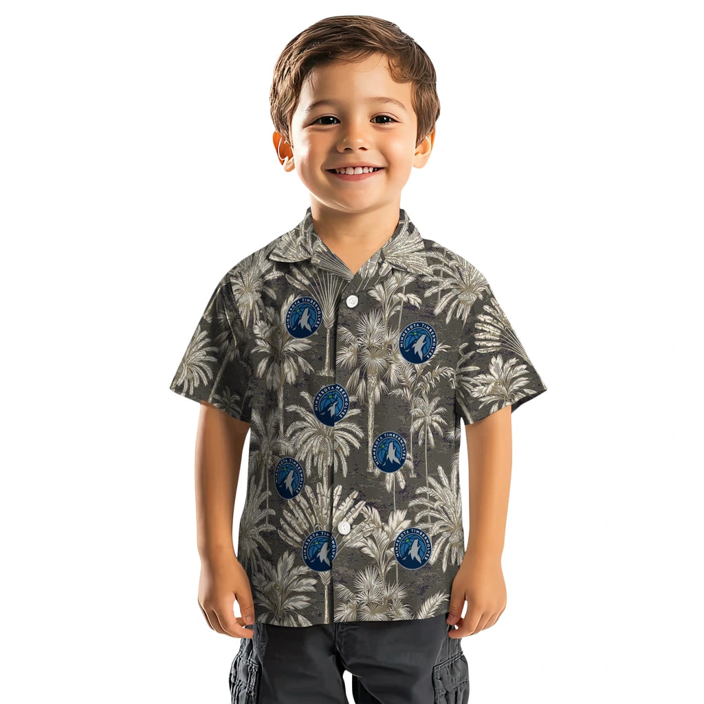 Minnesota Timberwolves Hawaiian Shirt - Vintage Palm Tree | Hula Hawaiian Shirts