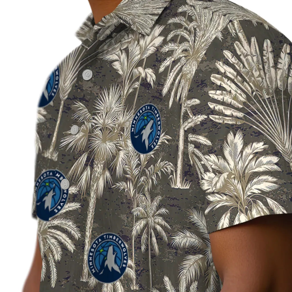 Minnesota Timberwolves Hawaiian Shirt - Vintage Palm Tree | Hula Hawaiian Shirts
