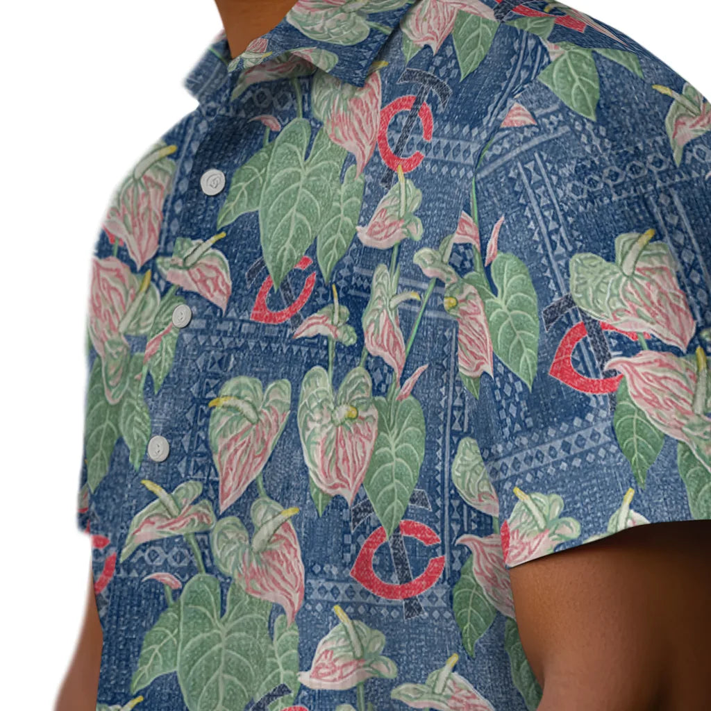 Minnesota Twins Hawaiian Shirt - Anthurium Overlay | Hula Hawaiian Shirts