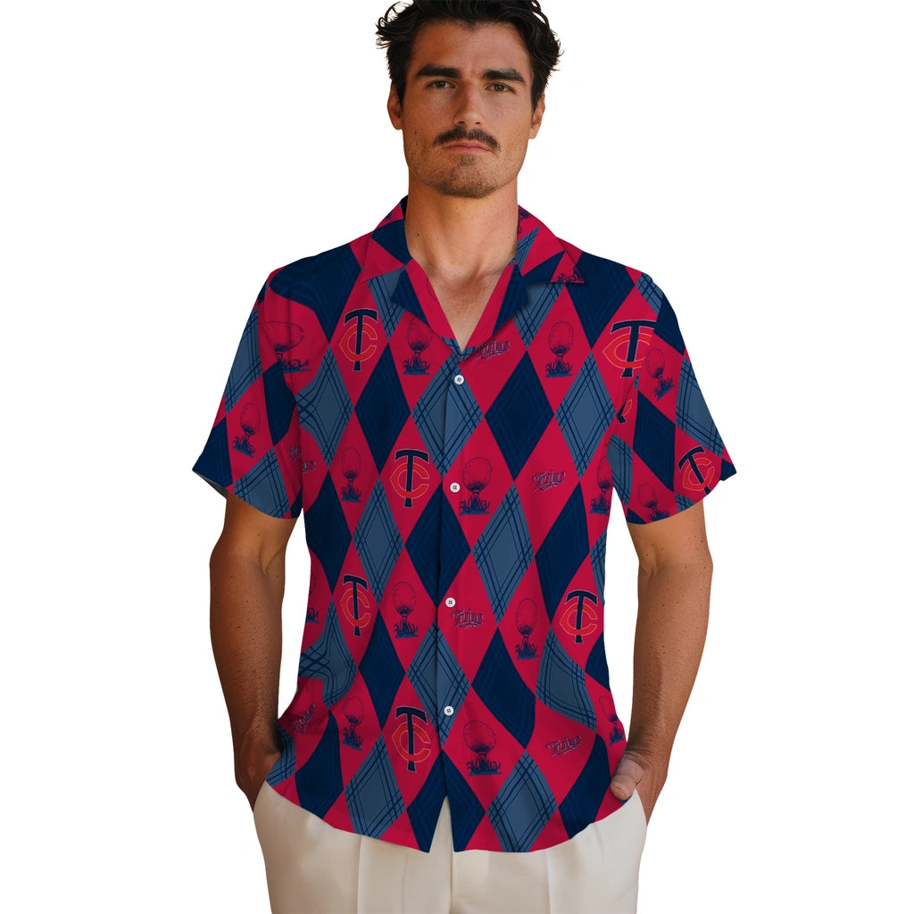 Minnesota Twins Hawaiian Shirt - Golfing Plaid | Hula Hawaiian Shirts