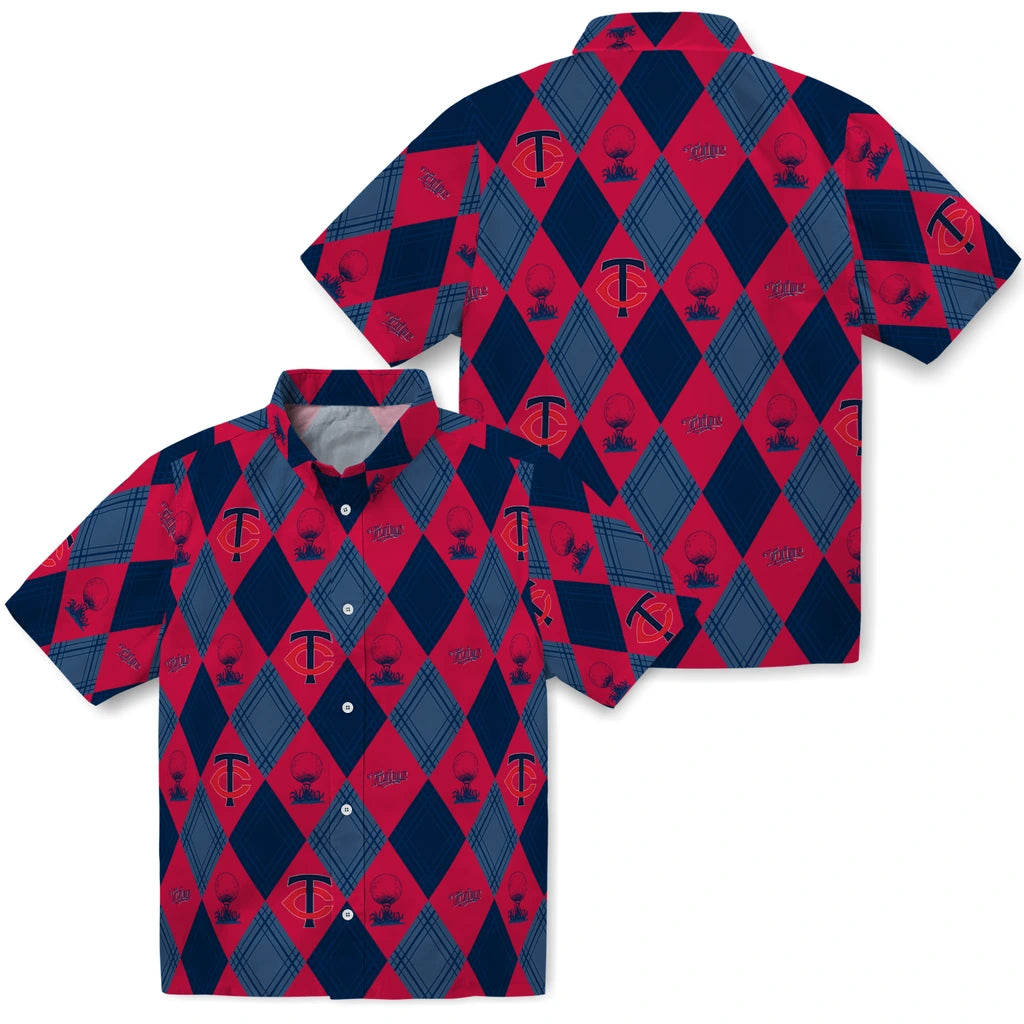 Minnesota Twins Hawaiian Shirt - Golfing Plaid | Hula Hawaiian Shirts